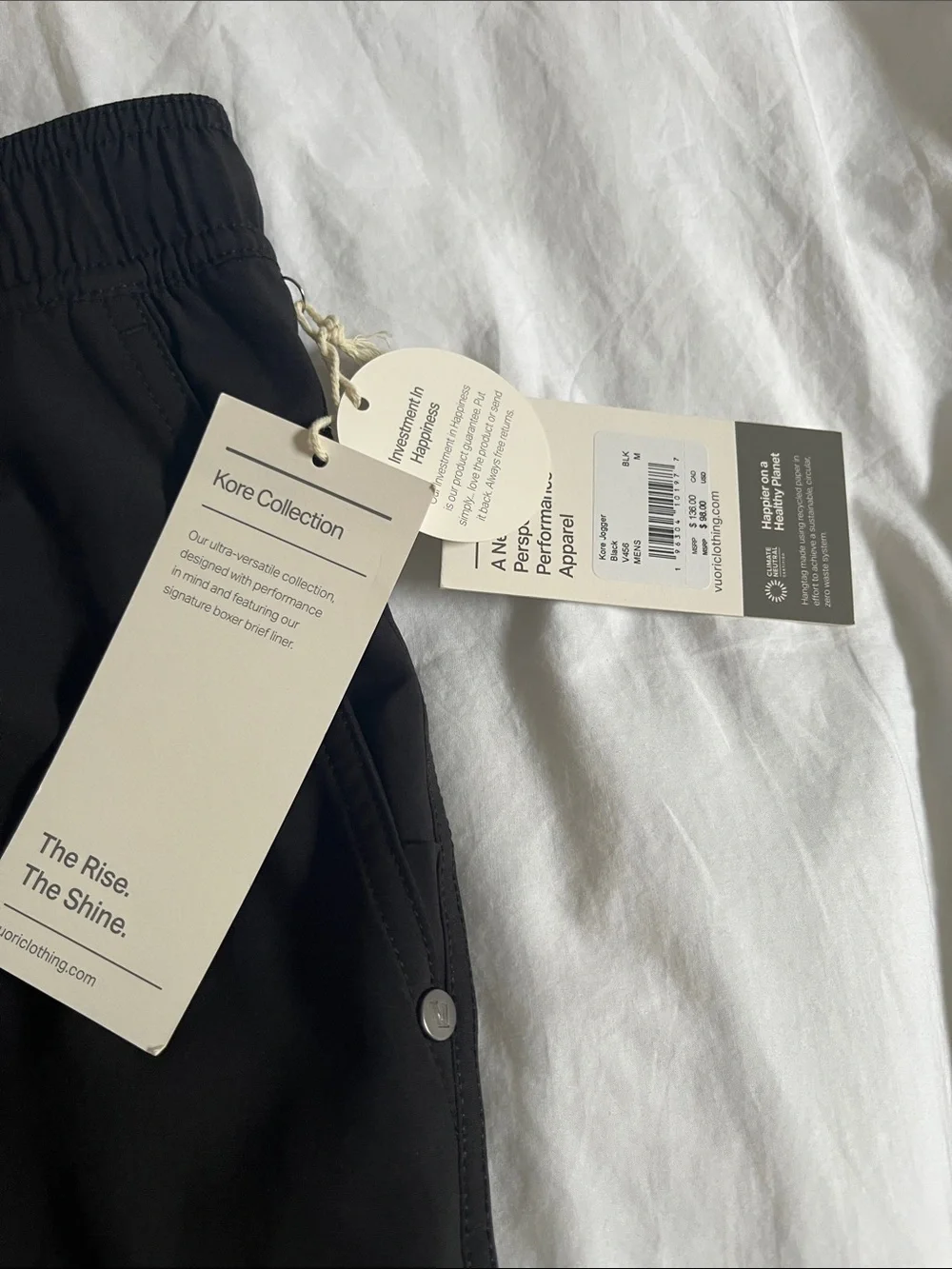 NWT Men’s Kore Jogger in black size medium